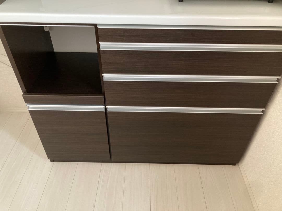 松田家具 Nクラッチ ダークブラウン 食器棚