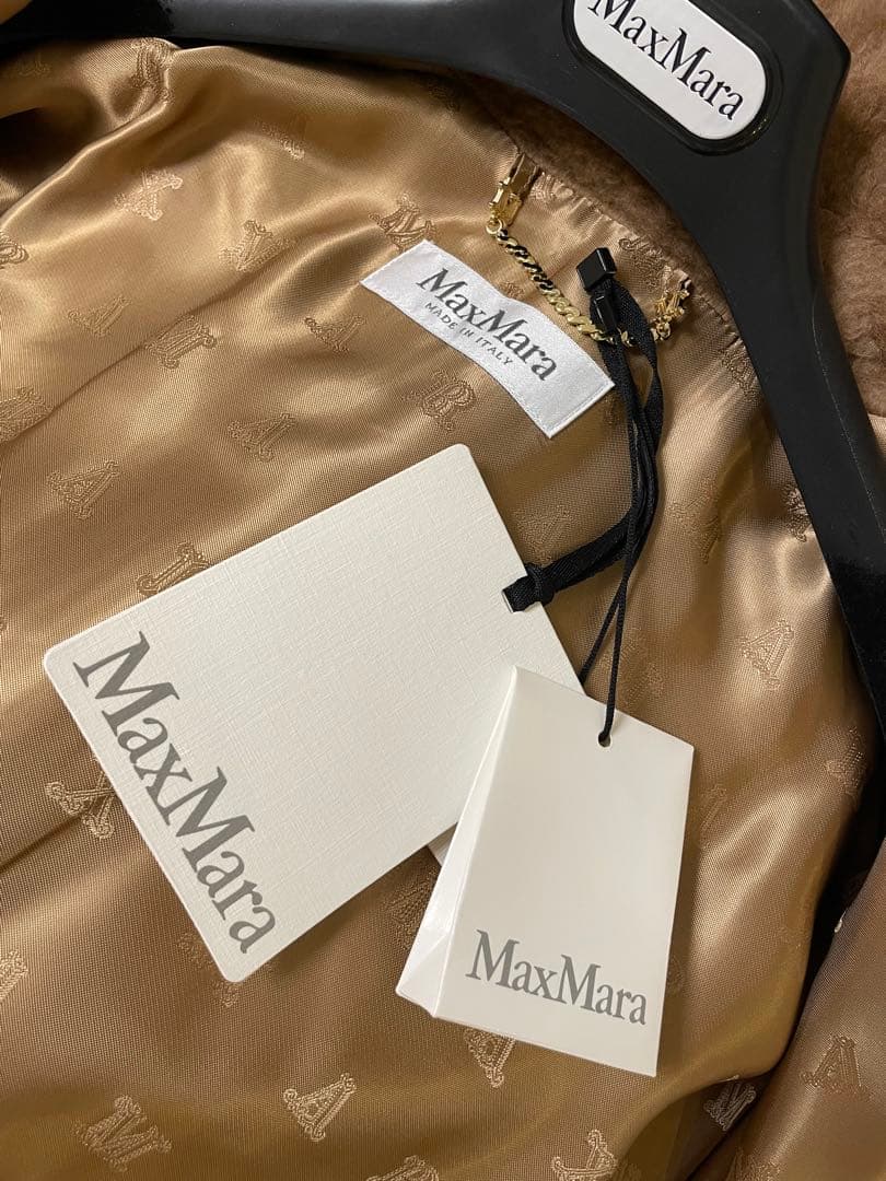 【今季新品未使用】MAXMARA [テベ] テディベア ケープ - Camel