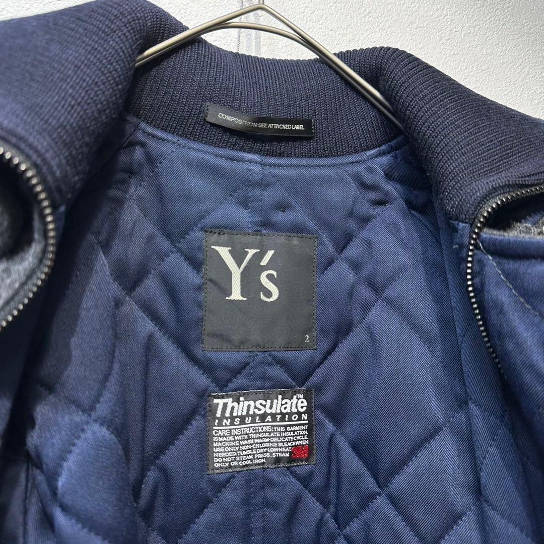 希少 美品 ワイズ ウール 変形 ハイネック デザイン ウール ロングコート 2