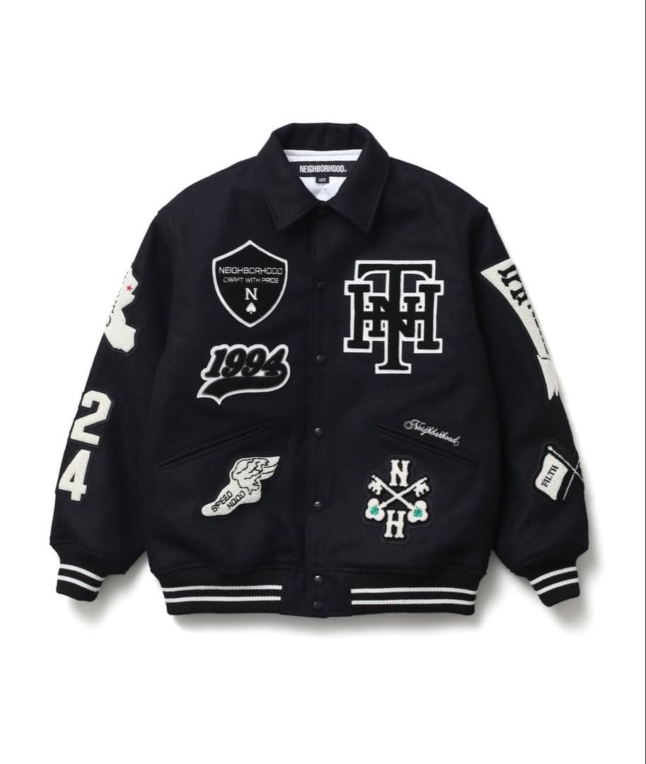 NEIGHBORHOOD STADIUM JACKET-XLオールメルトン