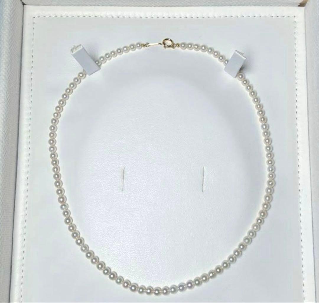 k18 アコヤベビーパール 花珠級のテリ巻き あこや 3.4〜4.0㎜ M679