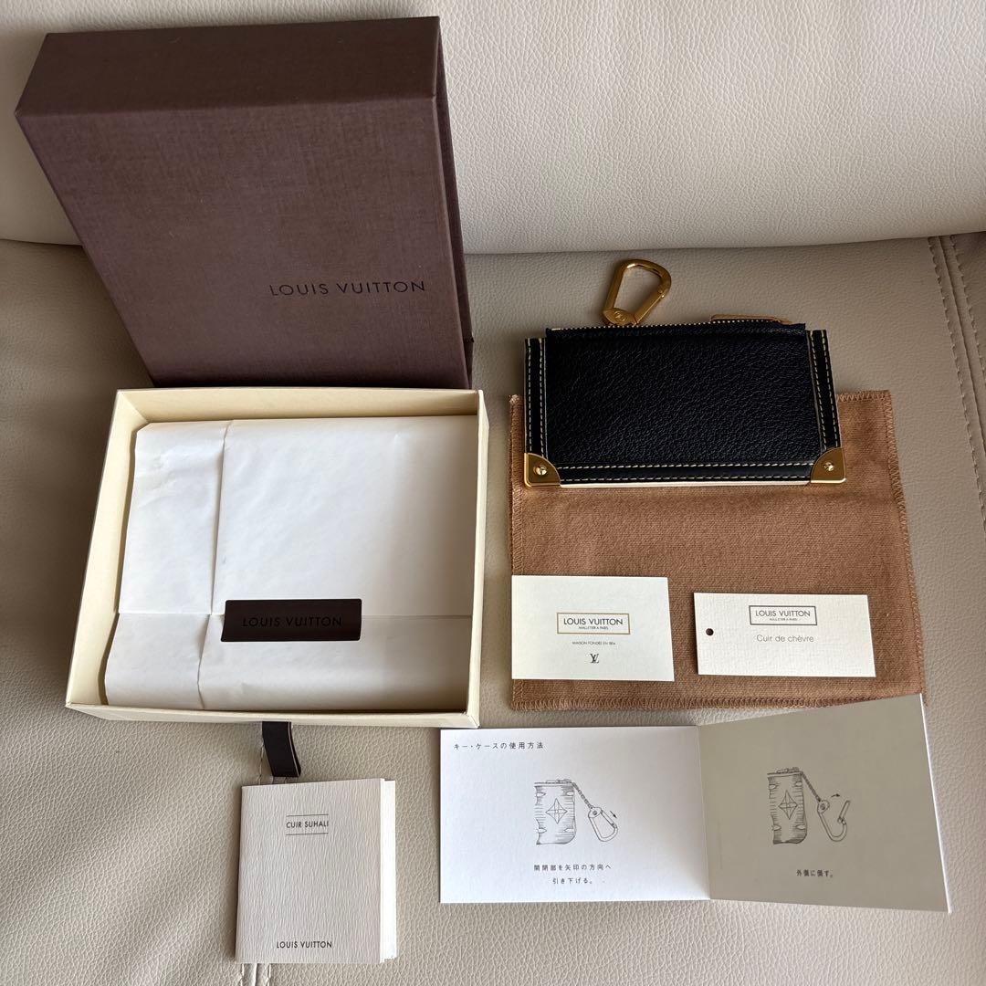 ルイビィトン　キーケース　カードケース　未使用　黒　やぎ革　付属品完備