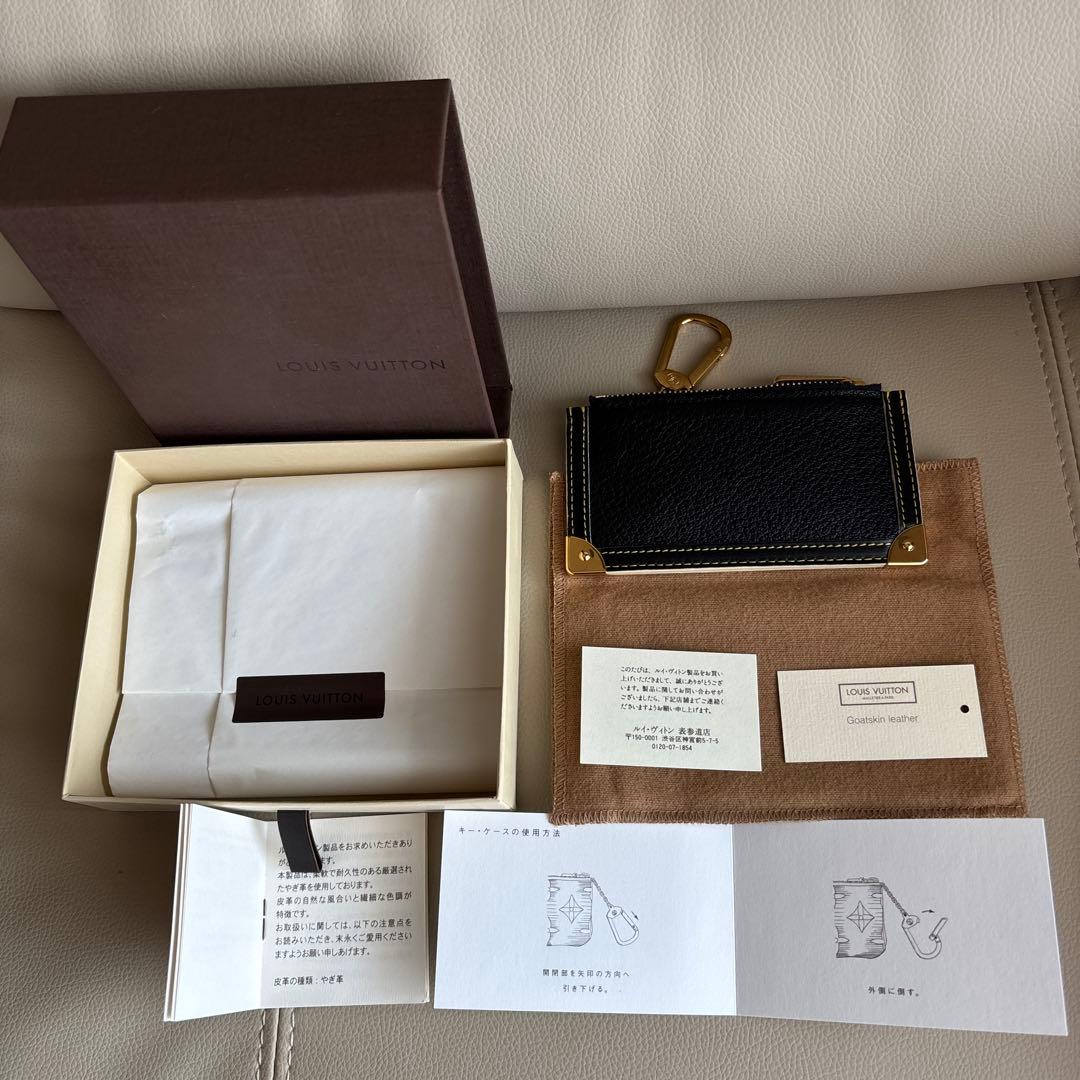 ルイビィトン　キーケース　カードケース　未使用　黒　やぎ革　付属品完備