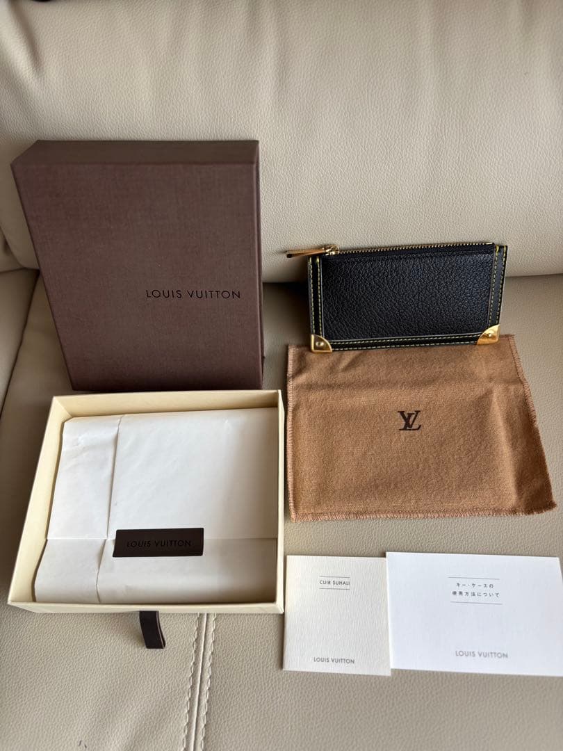 ルイビィトン　キーケース　カードケース　未使用　黒　やぎ革　付属品完備