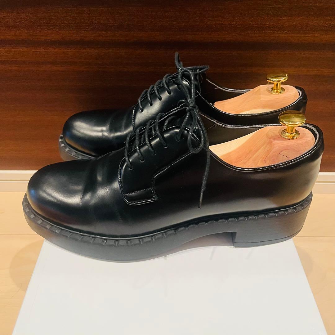PRADA プラダ ブラッシュドレザー ポストマンシューズ DNC713
