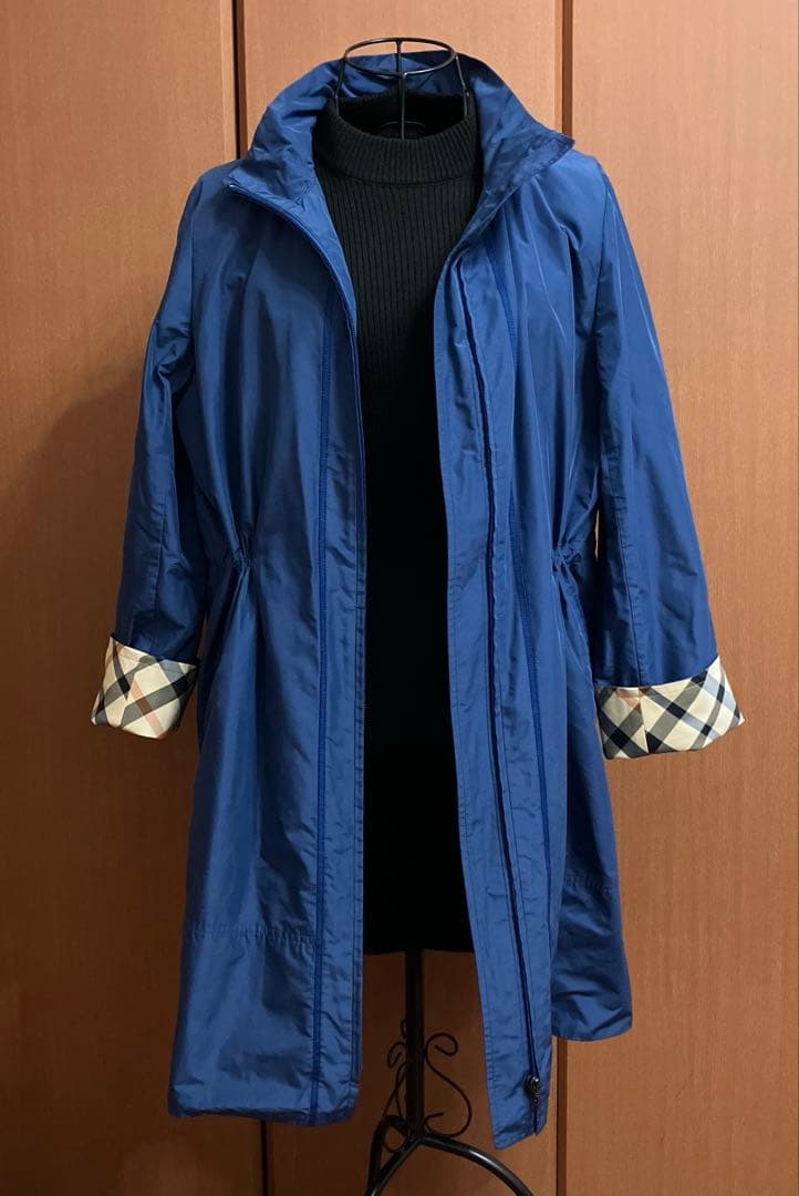 DAKS フード付きトレンチコート サイズ42 ネイビー