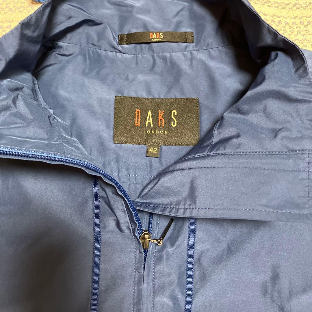 DAKS フード付きトレンチコート サイズ42 ネイビー