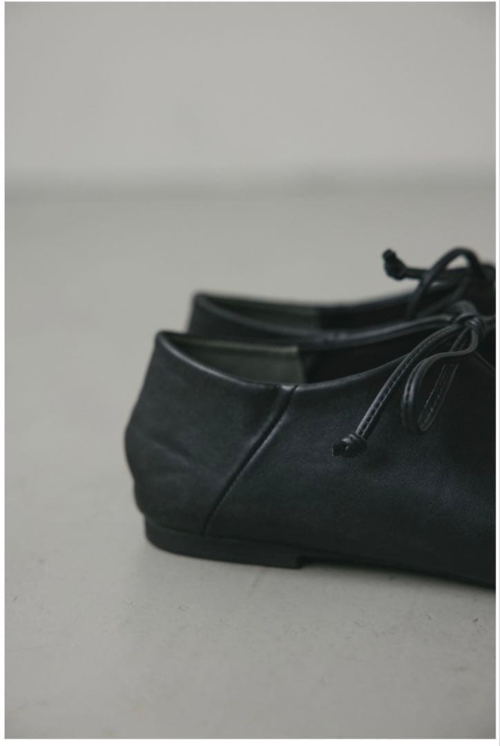 【新品】新作！！レースアップフラットシューズ　STYLEMIXER 黒　Ｍサイズ