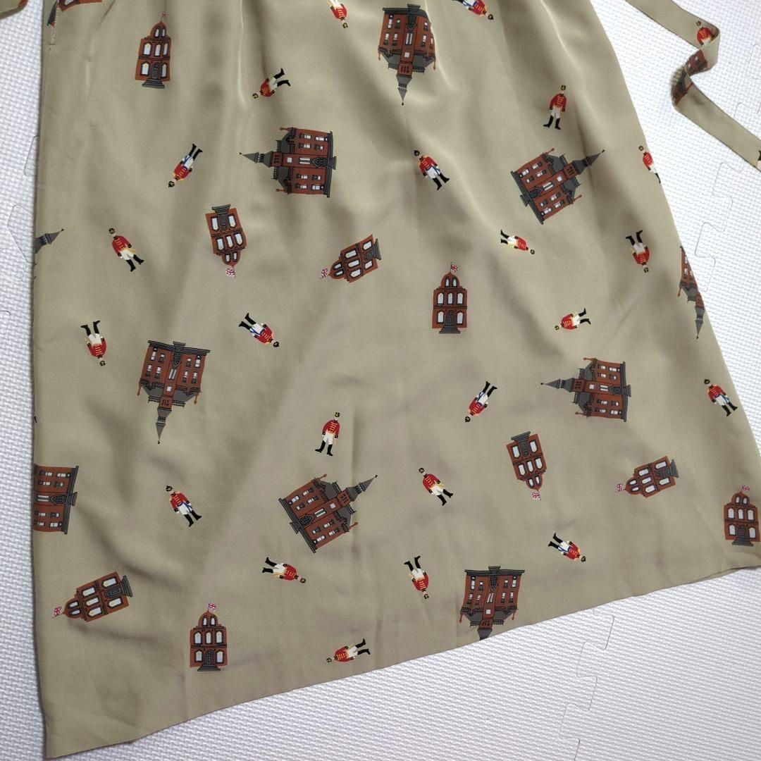 【レア】PINK HOUSE ピンクハウス　ワンピース　英兵柄 ロンドン　カーキ