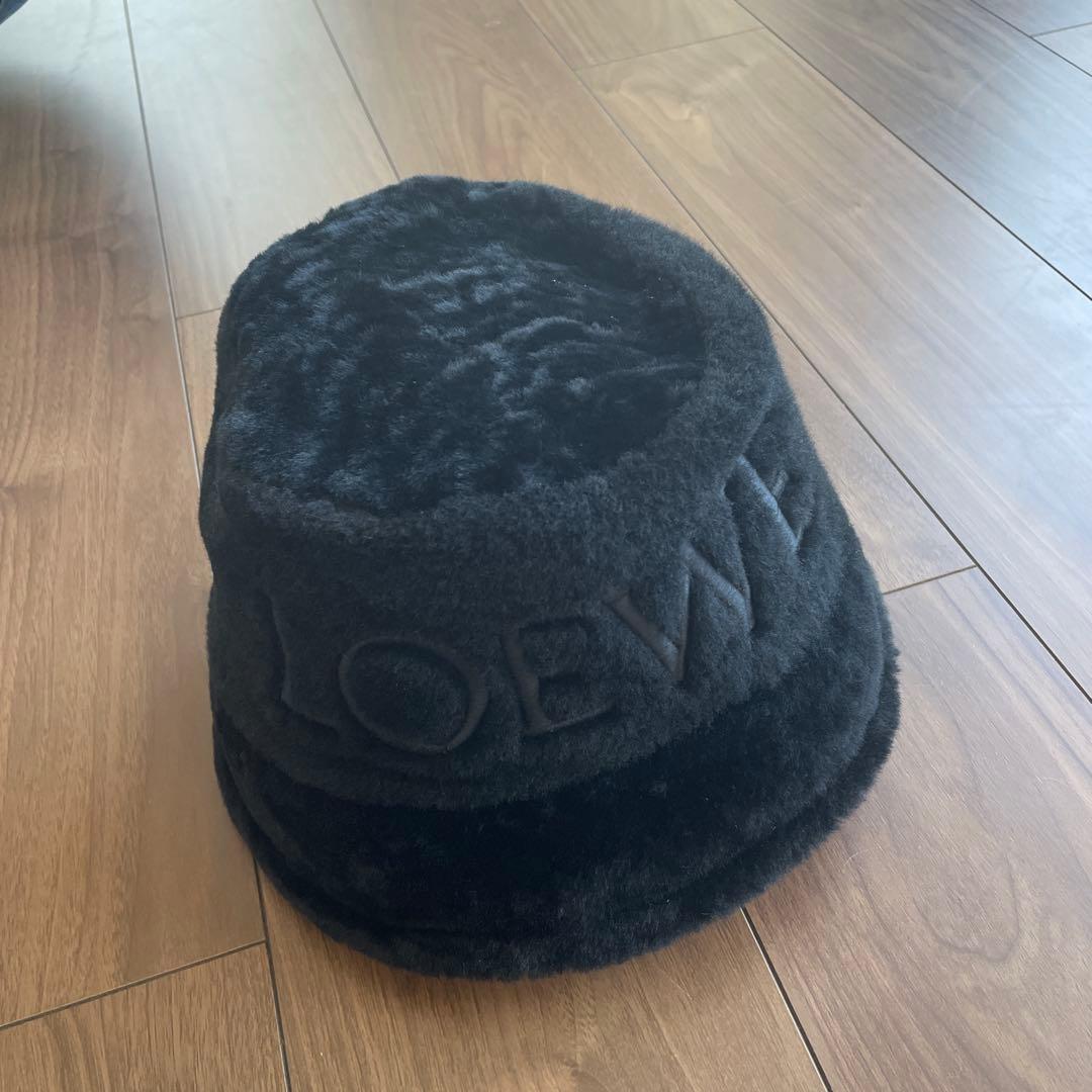 LOEWE ブラック バケットハット 57