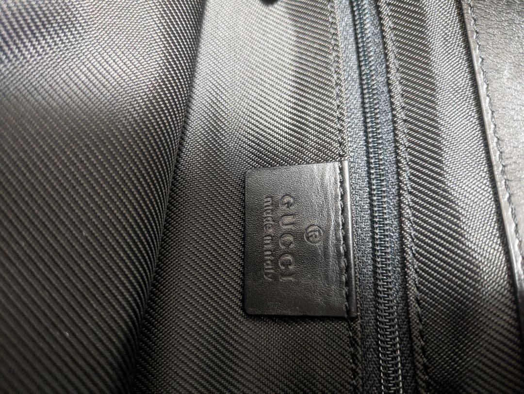 グッチ GG柄 キャンバス レザー トートバッグ ハンドバッグ 黒