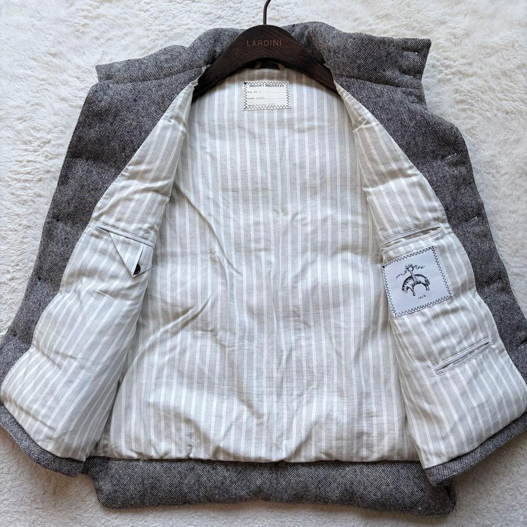 【美品】ブラックフリース ブルックスブラザーズ ダウンベスト ウール グレー L