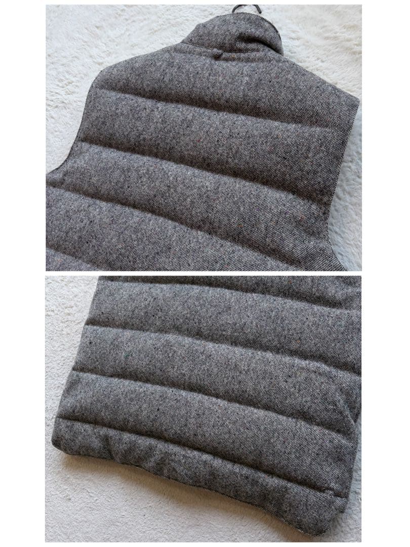 【美品】ブラックフリース ブルックスブラザーズ ダウンベスト ウール グレー L