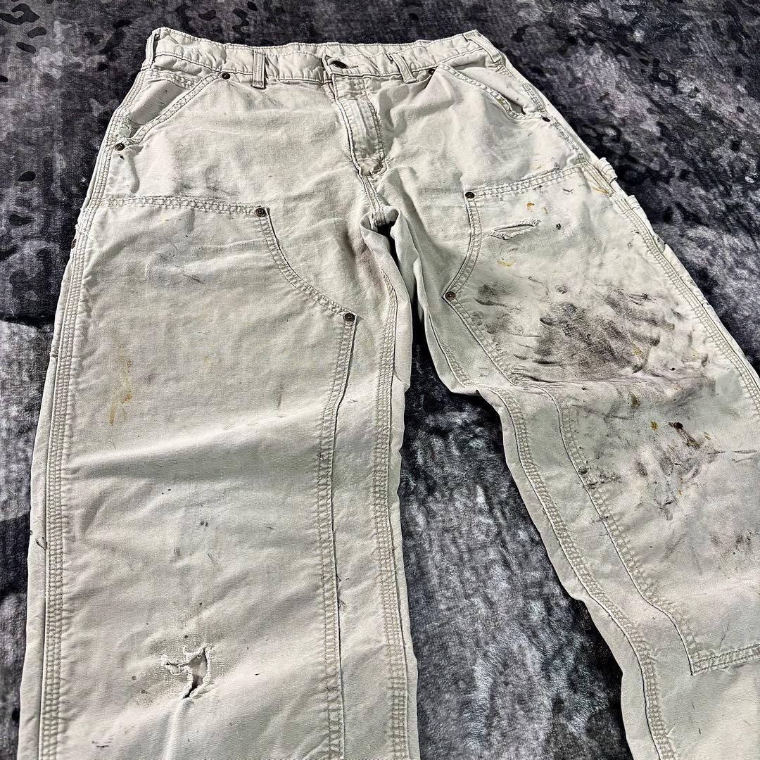 レザータグ×極上フェード◎リアルワークの逸品ダック 一点物 ゆるだぼ