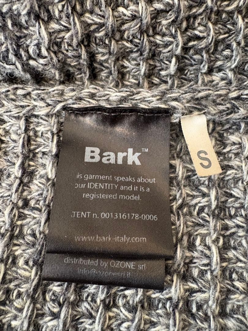 Bark フード付きニットダッフルコート グレー S