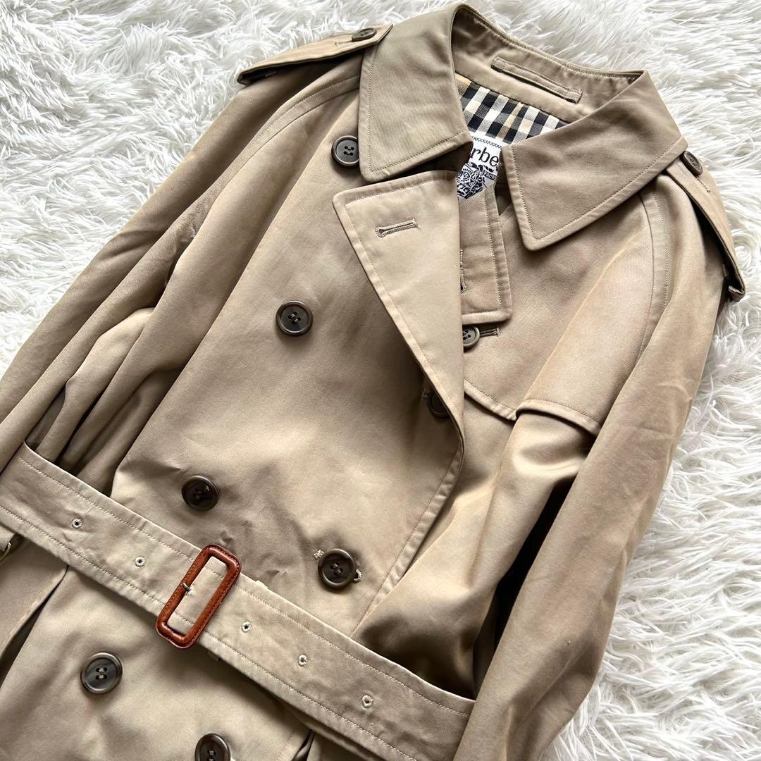 【美品】BURBERRY バーバリー トレンチコート　ロング丈　ベージュ　L相当