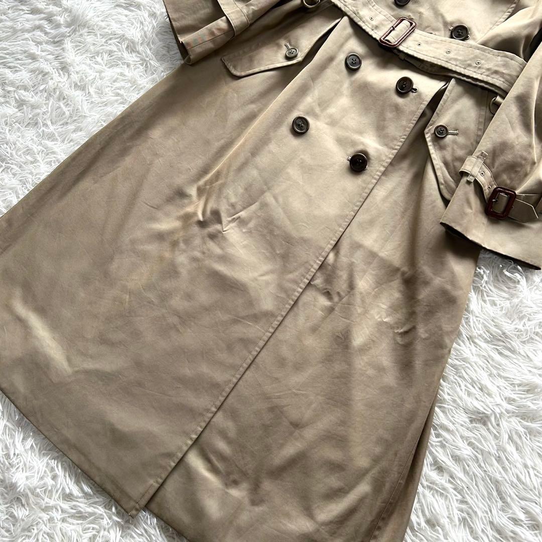 【美品】BURBERRY バーバリー トレンチコート　ロング丈　ベージュ　L相当