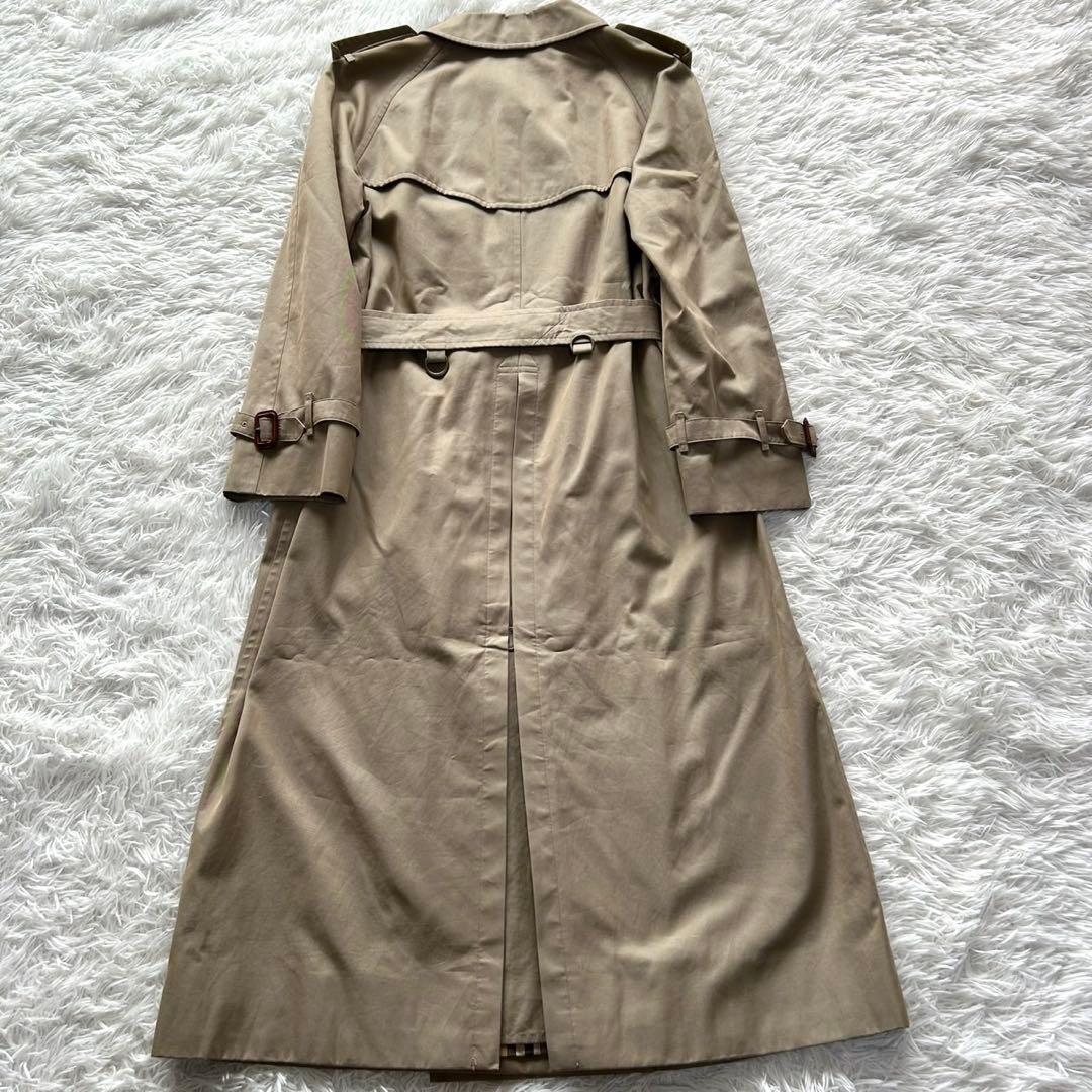 【美品】BURBERRY バーバリー トレンチコート　ロング丈　ベージュ　L相当