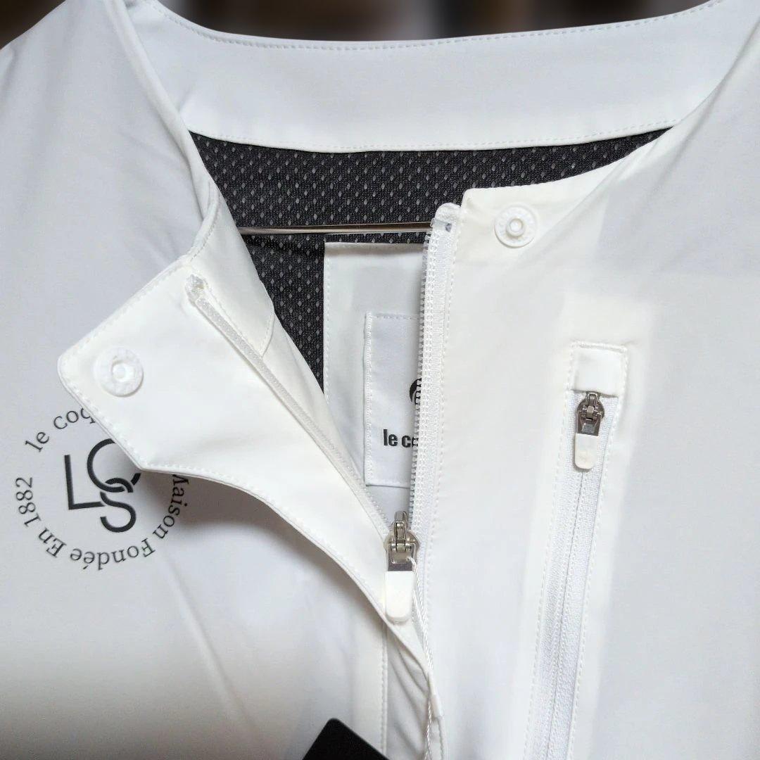 ルコックスポルティフゴルフ:レディース:Lサイズ:ストレッチ　襟なしブルゾン:白
