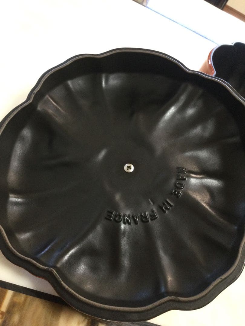 STAUB カボチャ型 鍋 オレンジ 約24cm