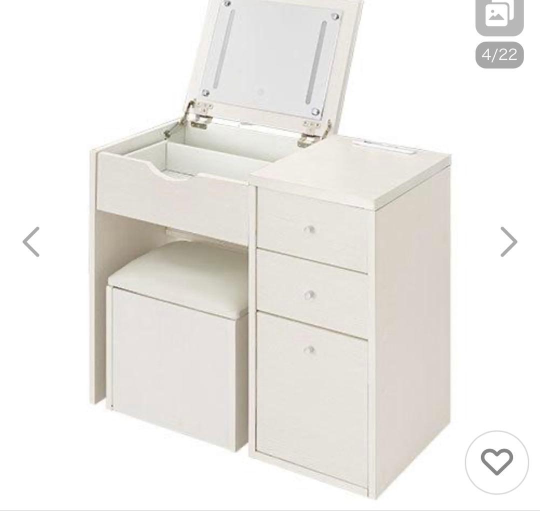 LEDライト付きミラー ドレッサー デスク