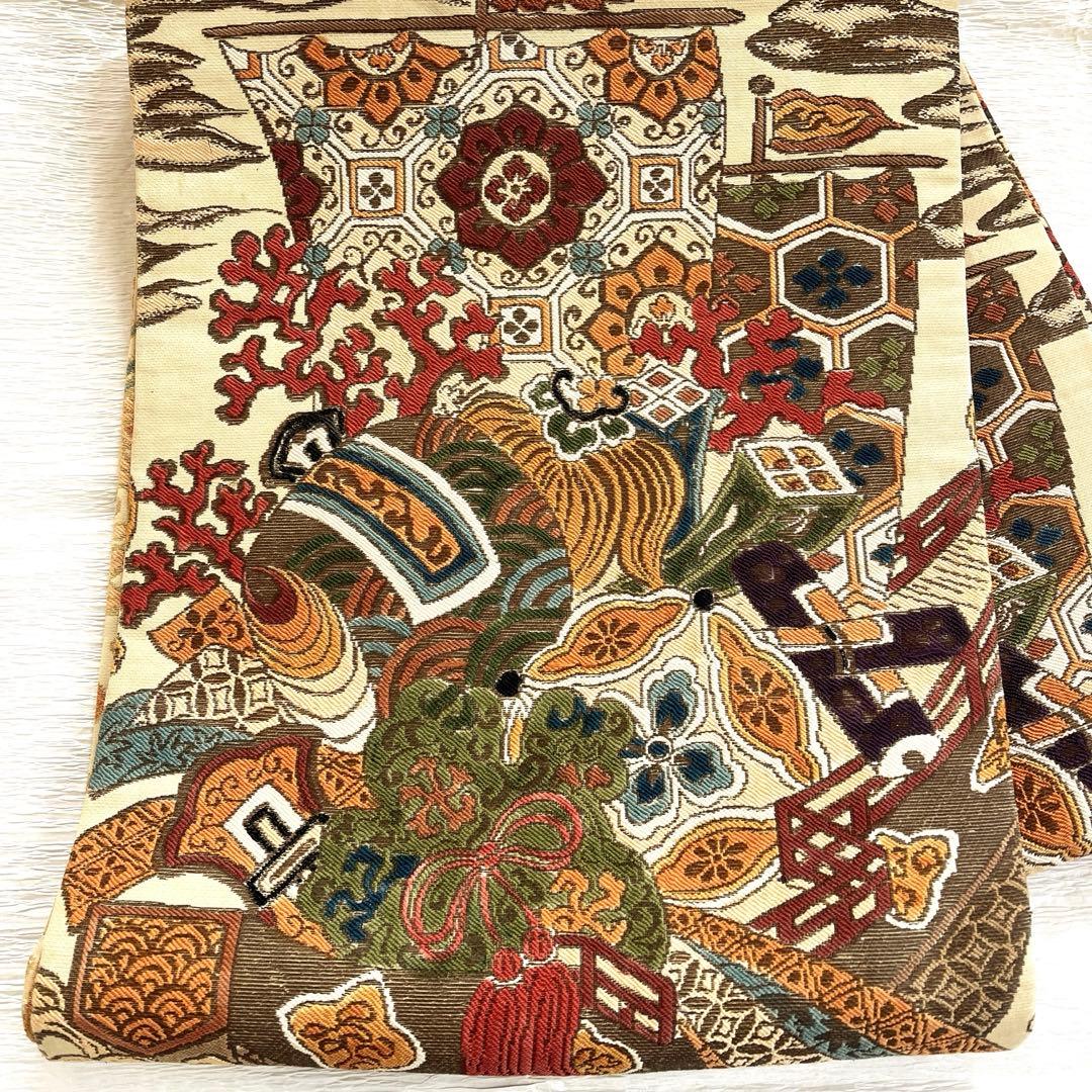 正絹　豪華な丸帯　引き抜き　リバーシブル