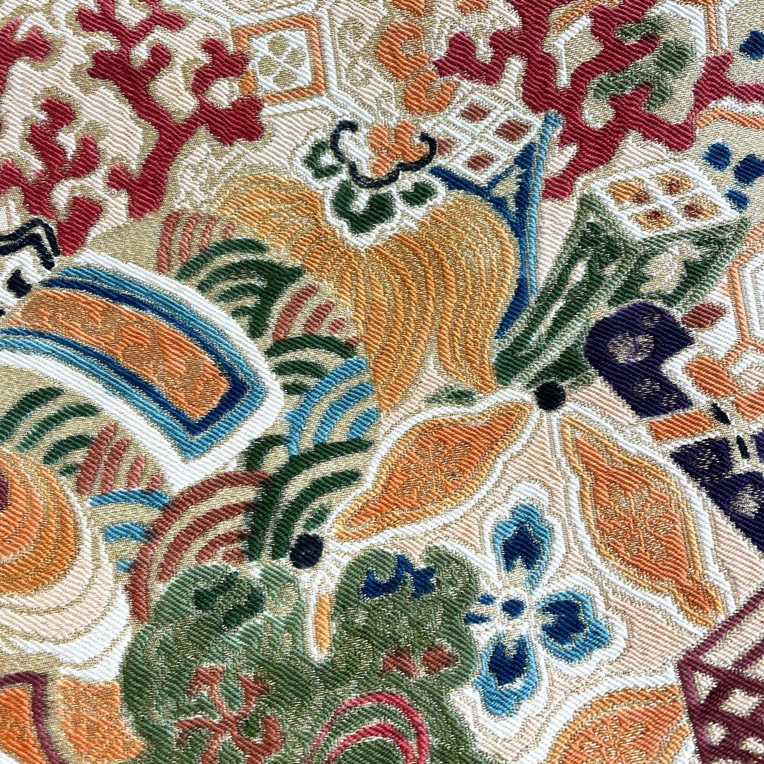 正絹　豪華な丸帯　引き抜き　リバーシブル