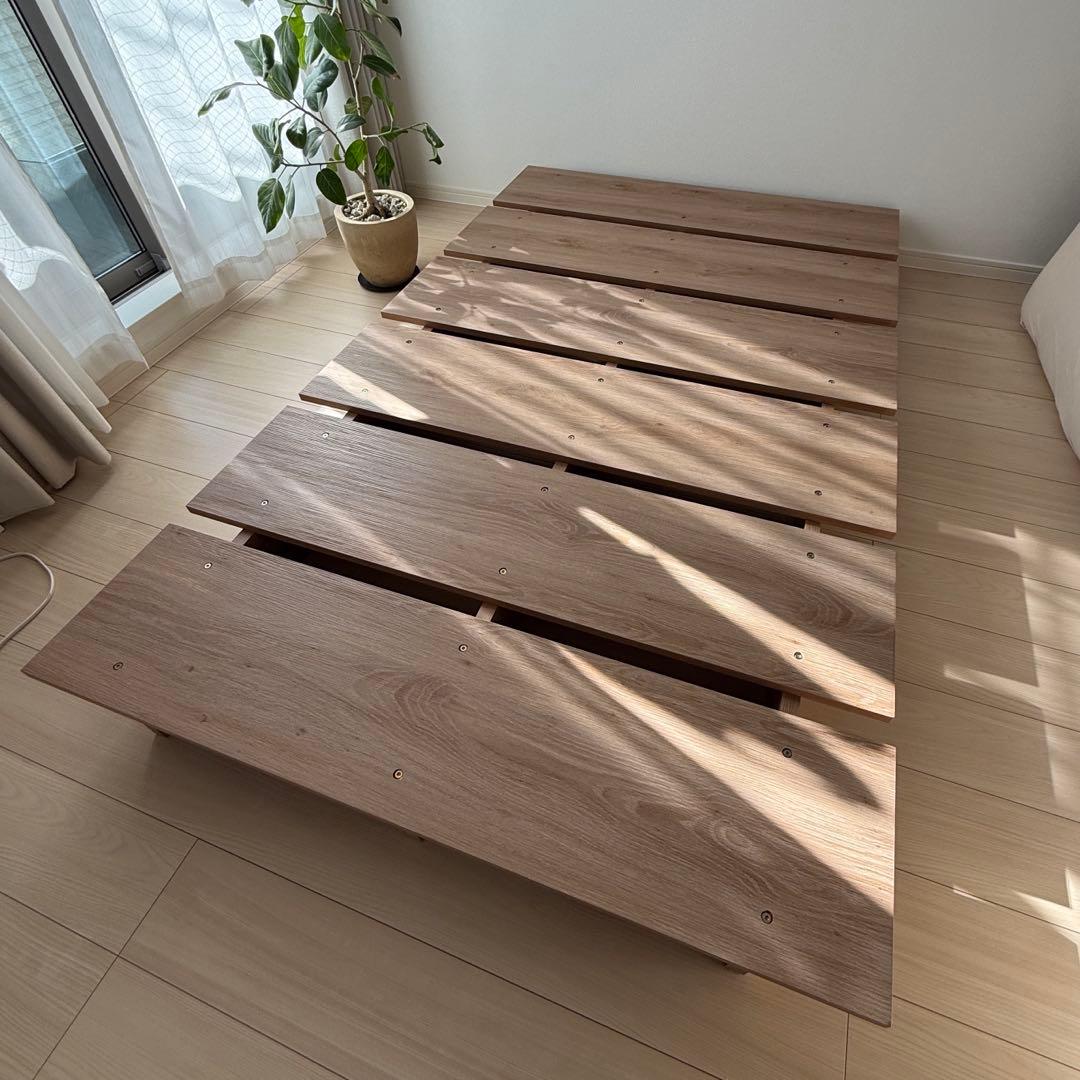 LOWYA ロウヤ 木目調ローベッド フレーム シングル