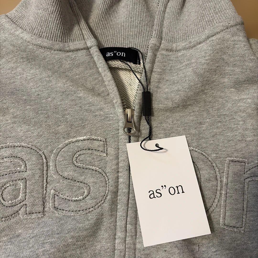 ason as\"on アズオン フルジップ パーカー グレー