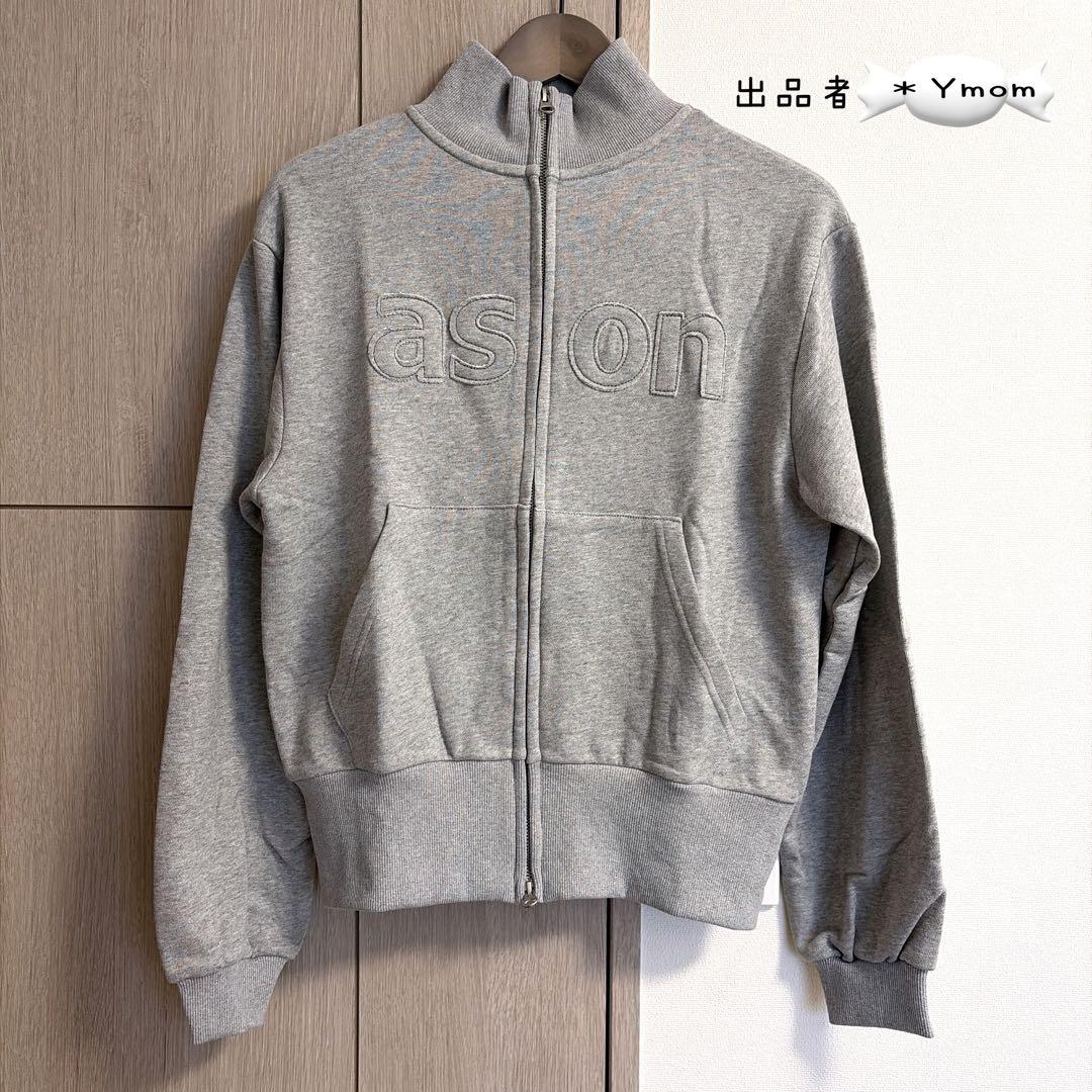 ason as\"on アズオン フルジップ パーカー グレー