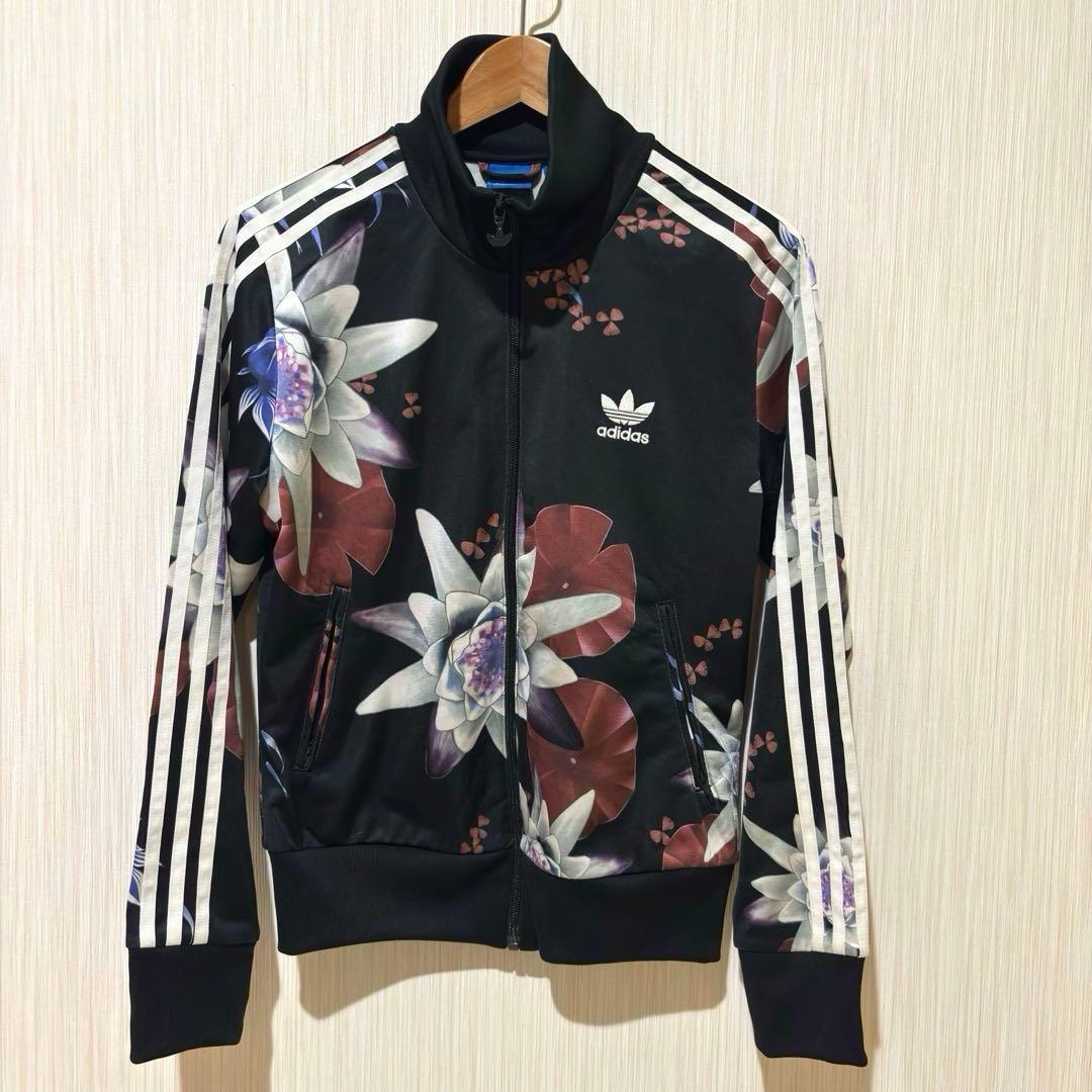 アディダス　トラックジャケット　総柄　花柄　大きめ　2XL