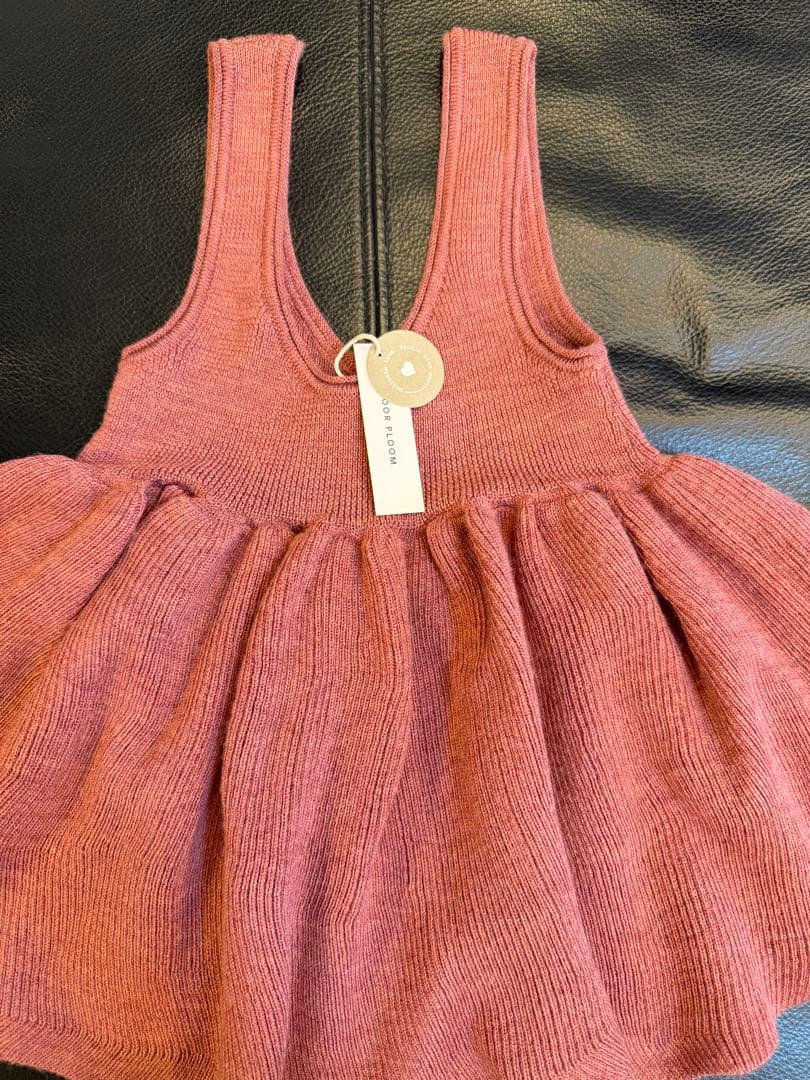 スカート soor ploom sage pinafore cherry 4y