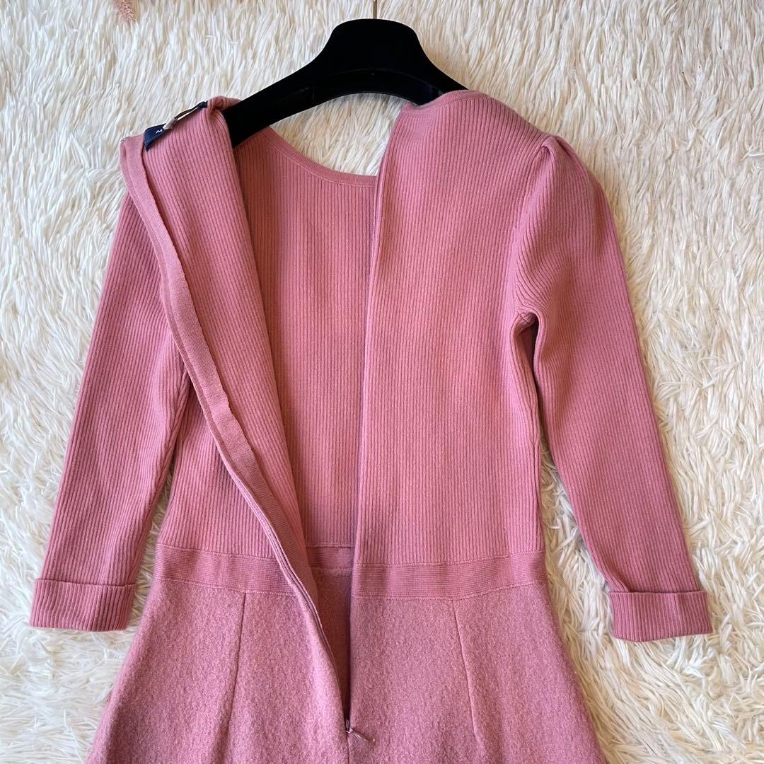 M'S GRACY 2020年 リボン フリル ニット ワンピース ピンク 36