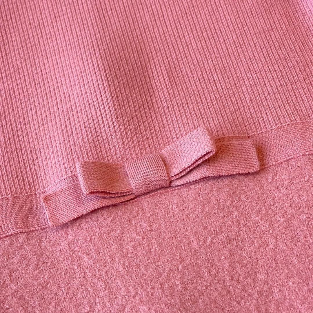 M'S GRACY 2020年 リボン フリル ニット ワンピース ピンク 36