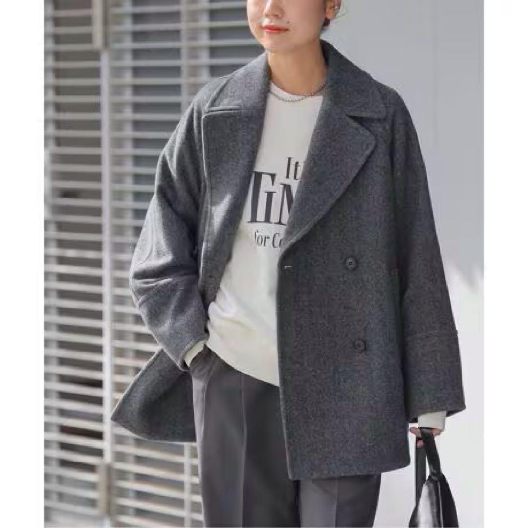 新品 ジャーナルスタンダード relume 尾州ウール モッサPコート グレー