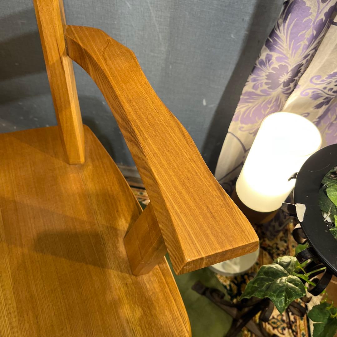 Sale L2 JPN タモ無垢 ３６０度回転　ラウンド チェア