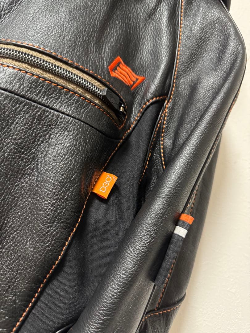 HYOD フード付きブラック本革ジャケット M D3Oプロテクター