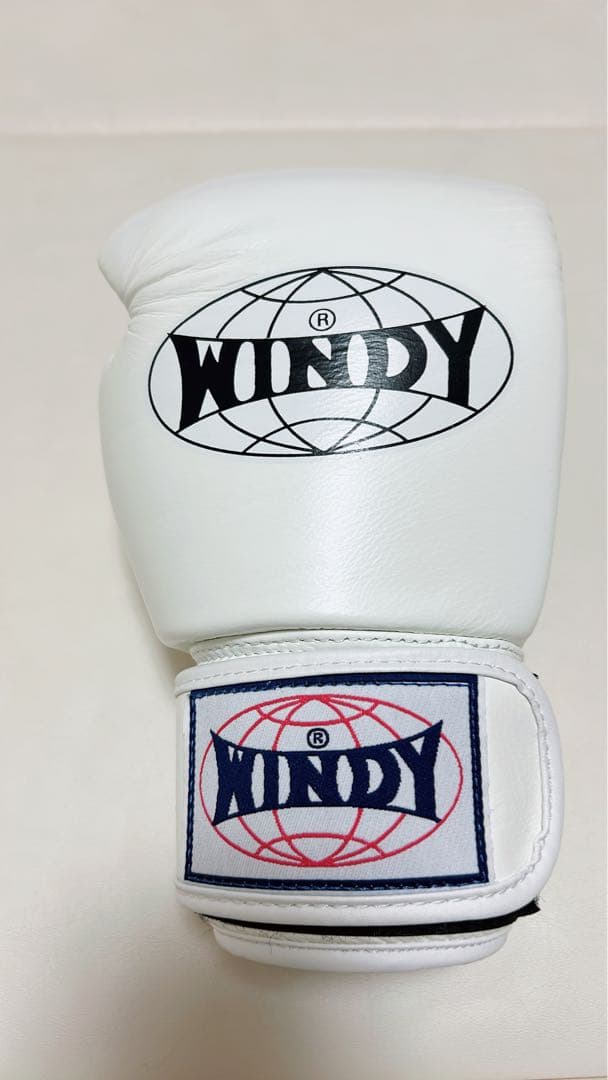【美品】WINDY（ウィンディ）ボクシンググローブ 8oz／本革・ホワイト