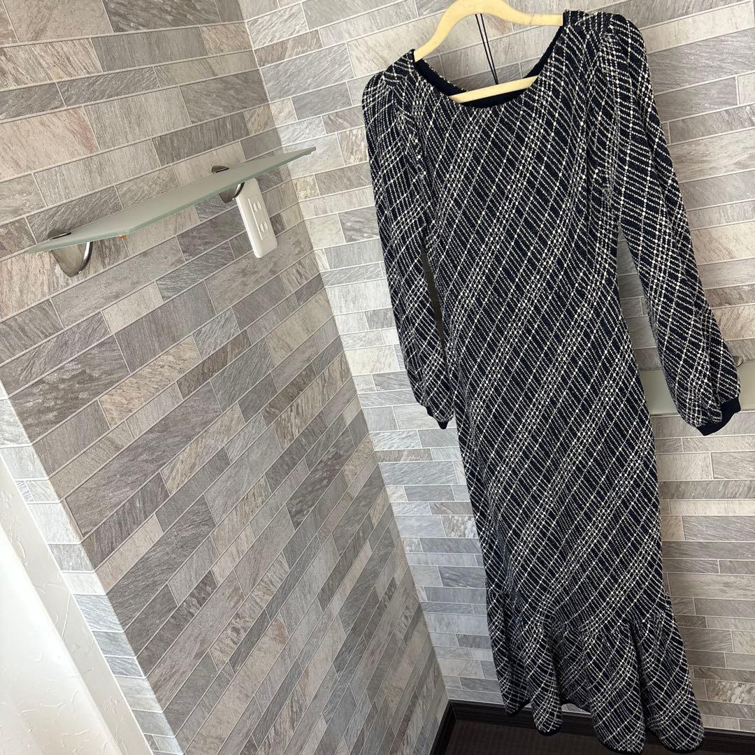 ワンピース Bouncy Check Knit Pullover