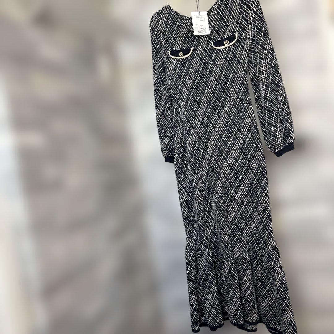 ワンピース Bouncy Check Knit Pullover