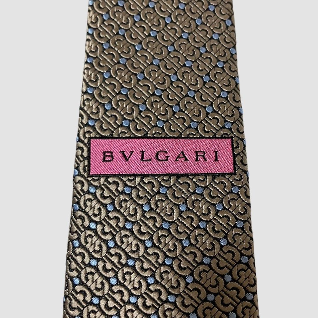未使用　BVLGARI　ブルガリ　ネクタイ ジャガード シルク100