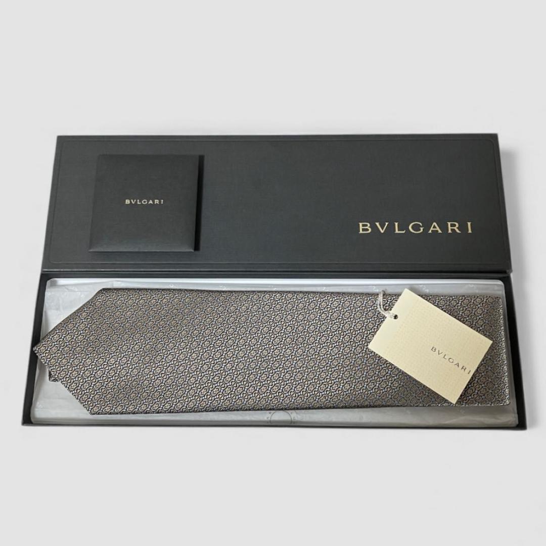未使用　BVLGARI　ブルガリ　ネクタイ ジャガード シルク100