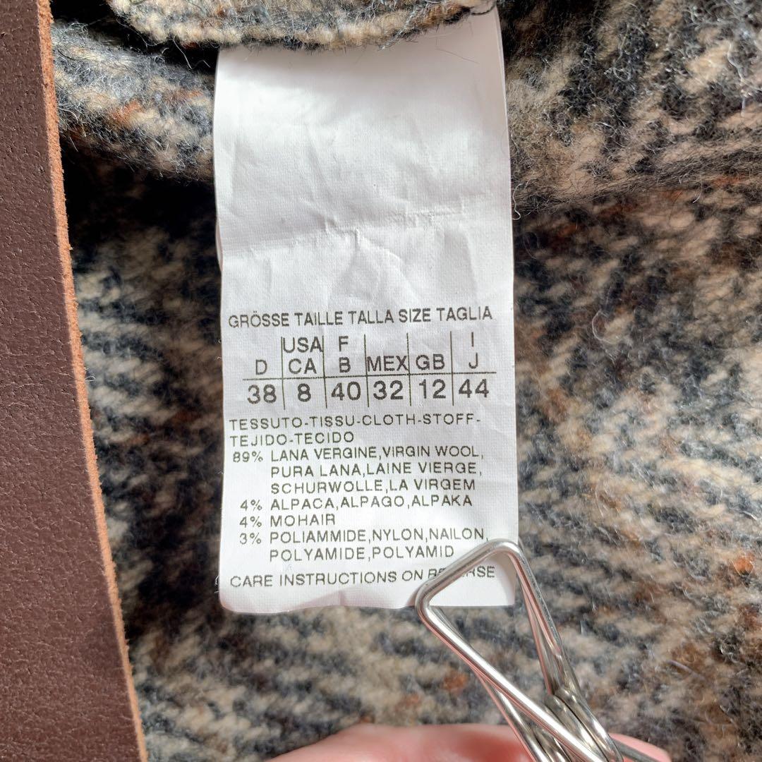 Max Mara marella sport モヘヤ混　ケープポンチョ　チェック