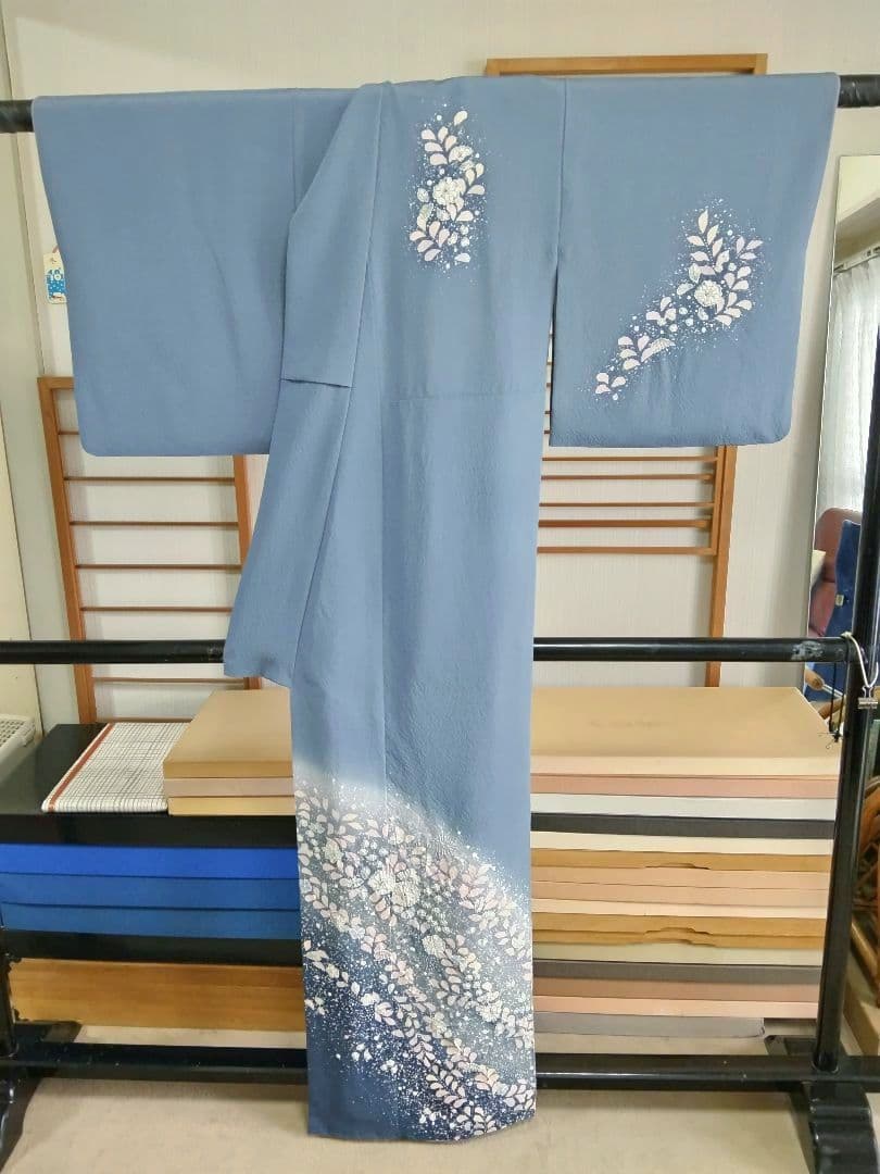 最終値下げ F‐310 付下げ 友禅 辻ヶ花 袷 染め分け 暈し 翠山工房 美品