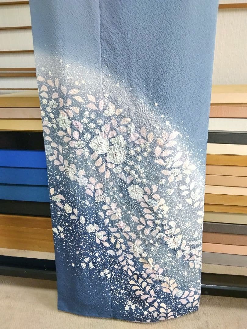 最終値下げ F‐310 付下げ 友禅 辻ヶ花 袷 染め分け 暈し 翠山工房 美品