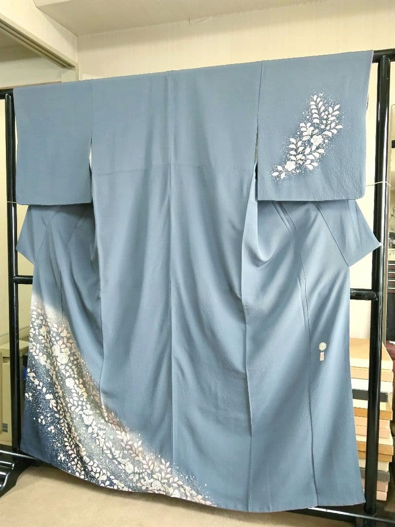 最終値下げ F‐310 付下げ 友禅 辻ヶ花 袷 染め分け 暈し 翠山工房 美品