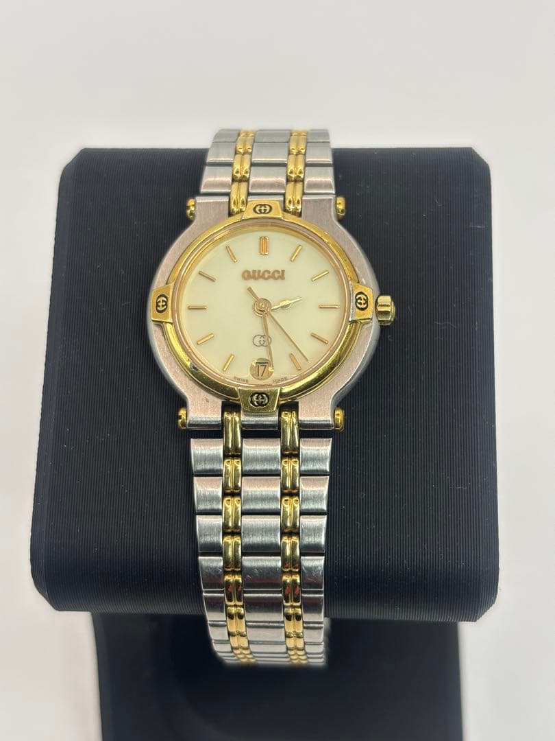 GUCCI アナログ腕時計 シルバー/ゴールド9000L