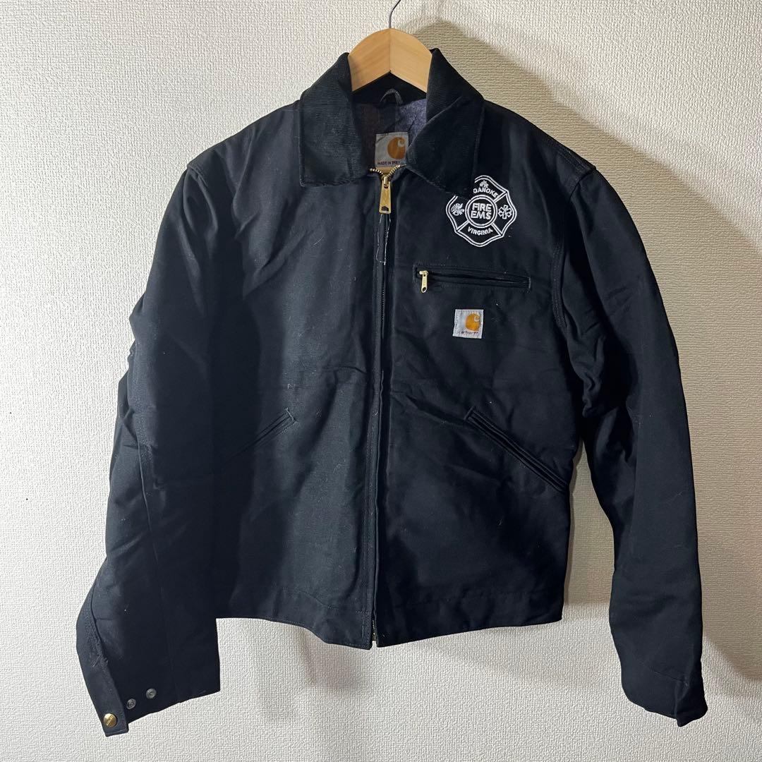 カーハート　デトロイト　ダック　ジャケット　usa ビンテージ　ブラック　黒　S