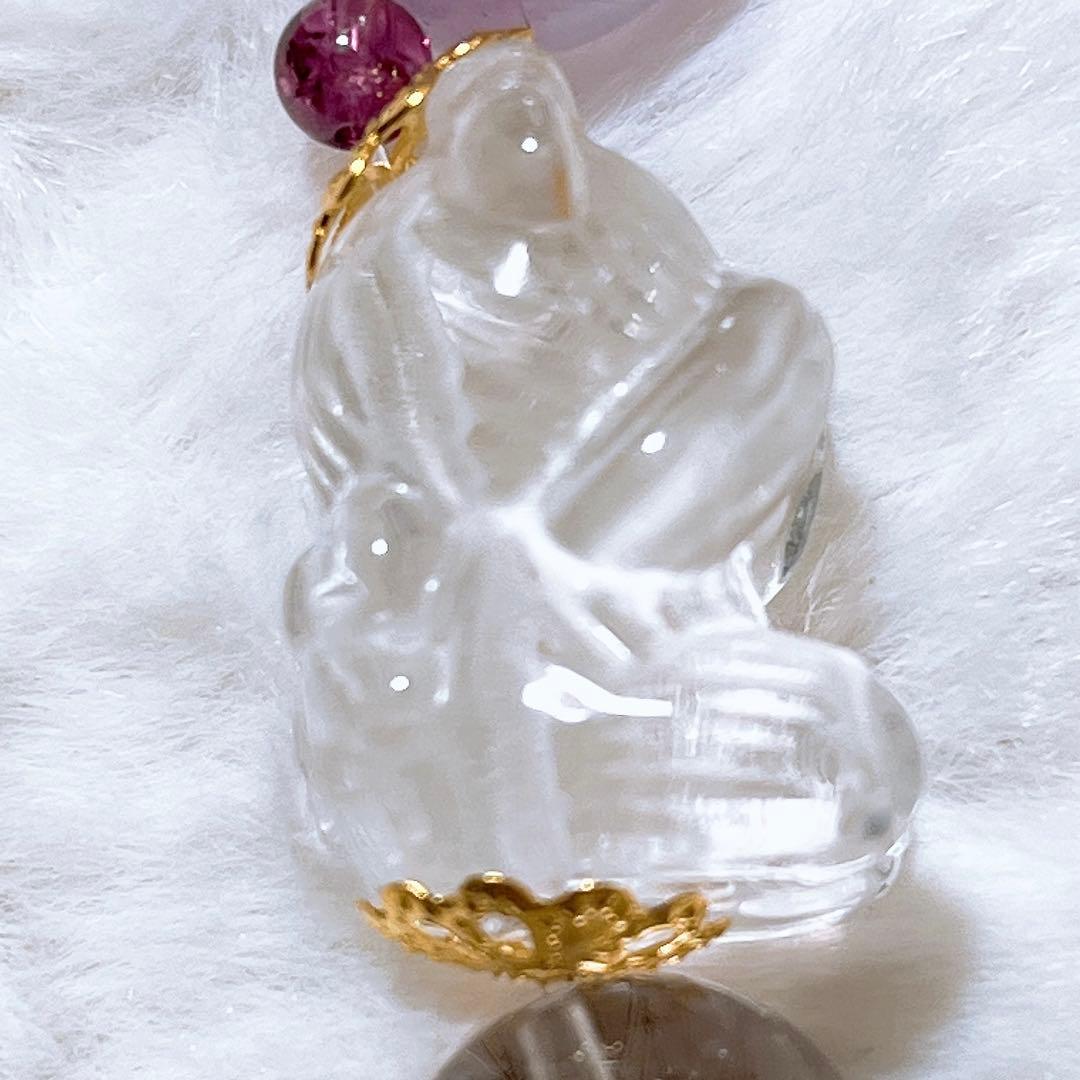 Berry様♥️スーパーセブン大玉12mm＆水晶くまちゃん天然石ブレスレット