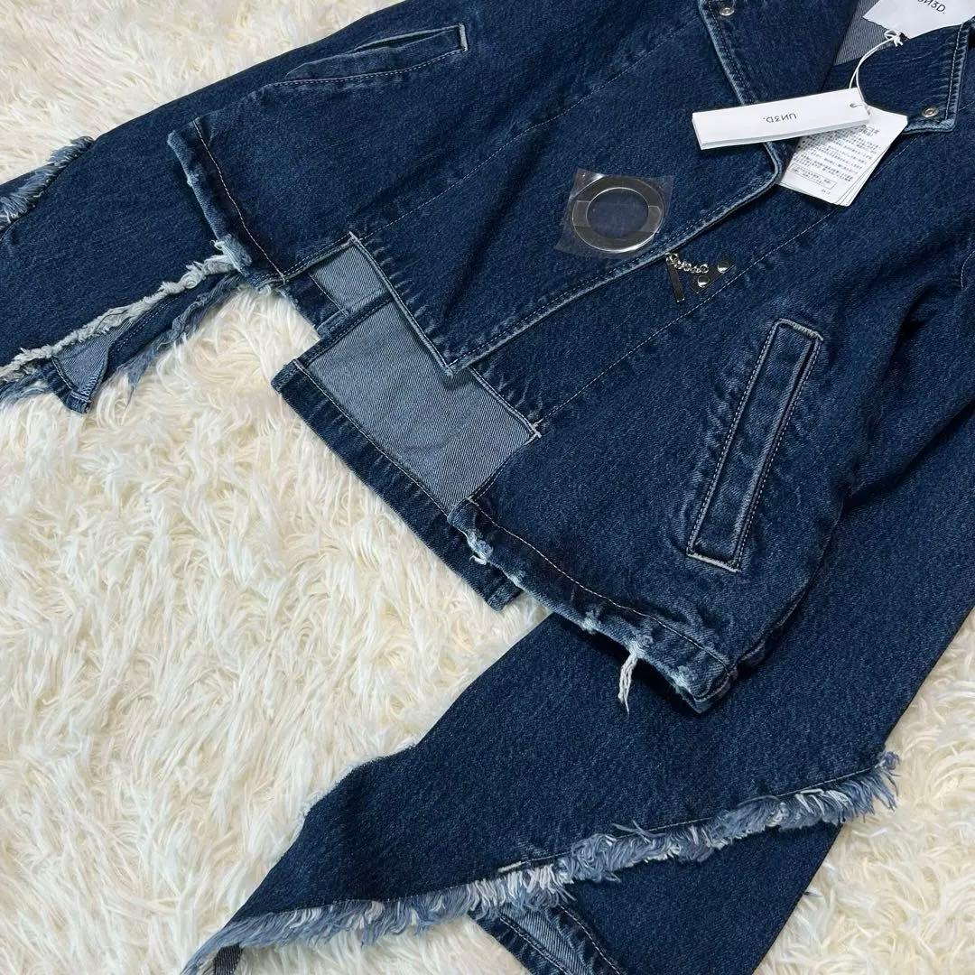 【新品タグ付】UN3D. アシンメトリーデニムジャケット 石原さとみ着用